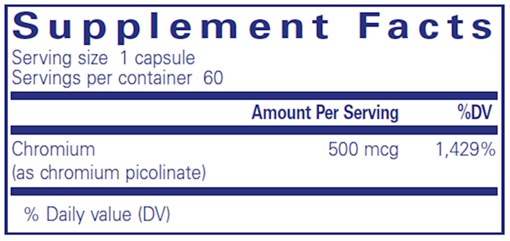 Chromium (Picolinate) 500mcg