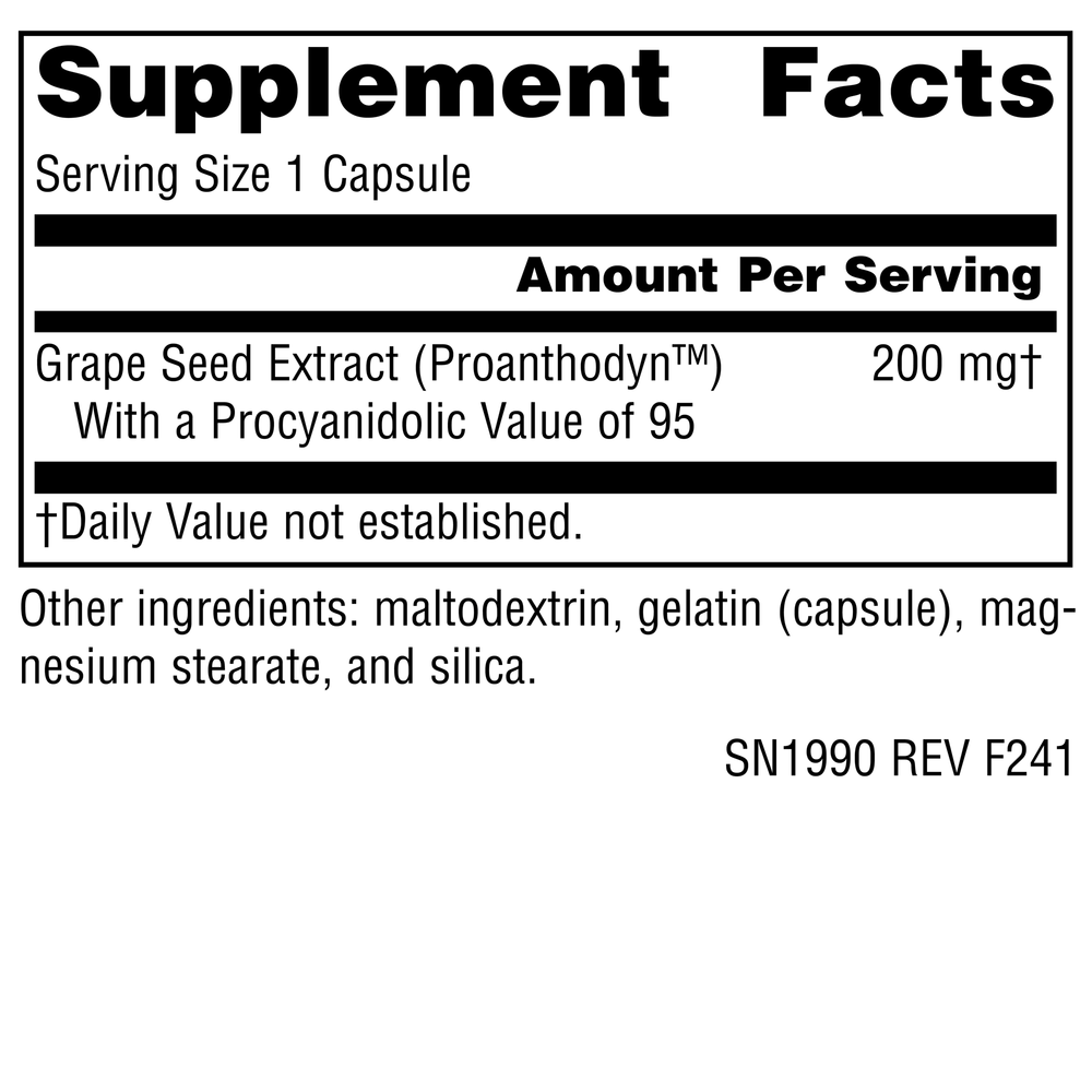 Grape Seed Extract 200mg