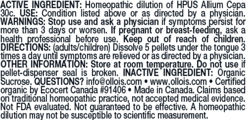 Olloïs Allium Cepa 30C Pellets, 80ct - O