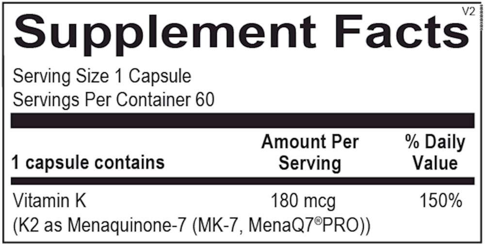Vitamin K2 180mcg