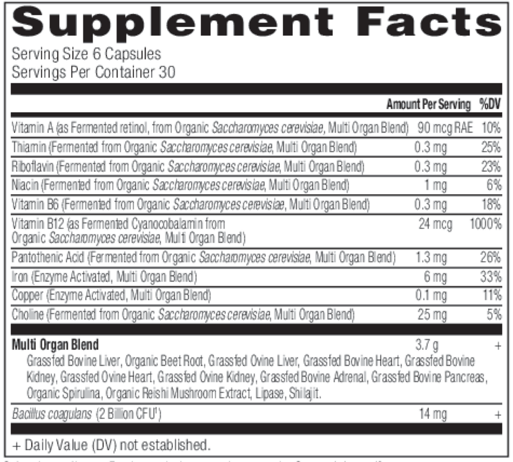 Ancient Glandulars - Organs Blend