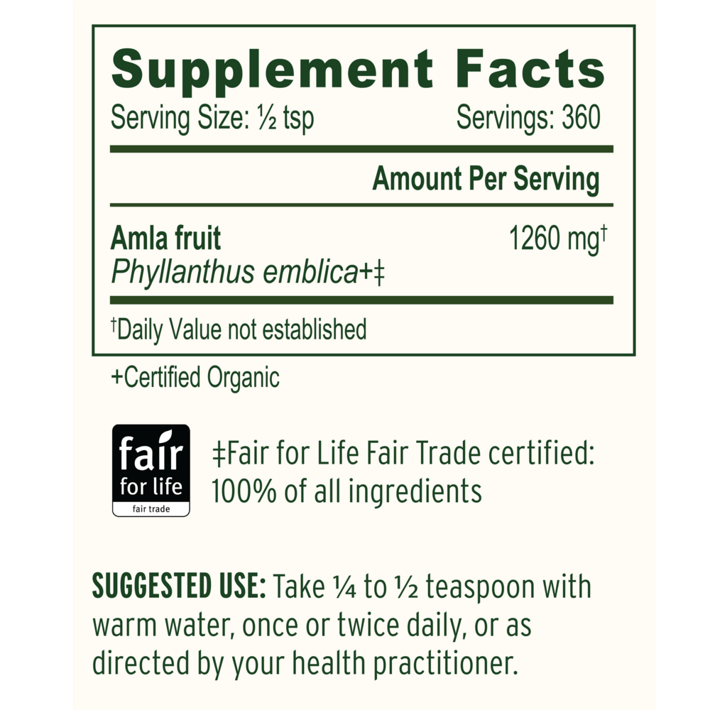 Amalaki Fruit Powder, Organic