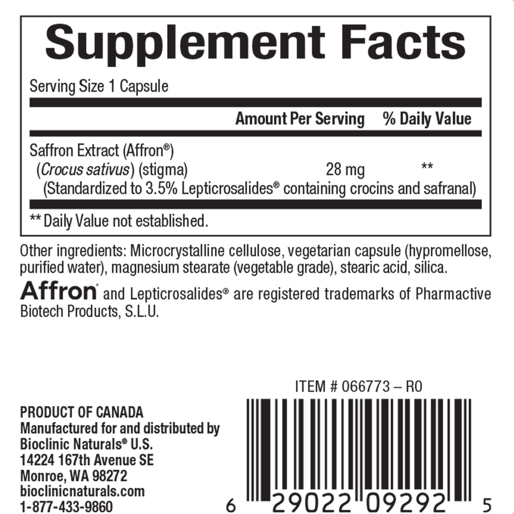 Saffron Extract 28mg