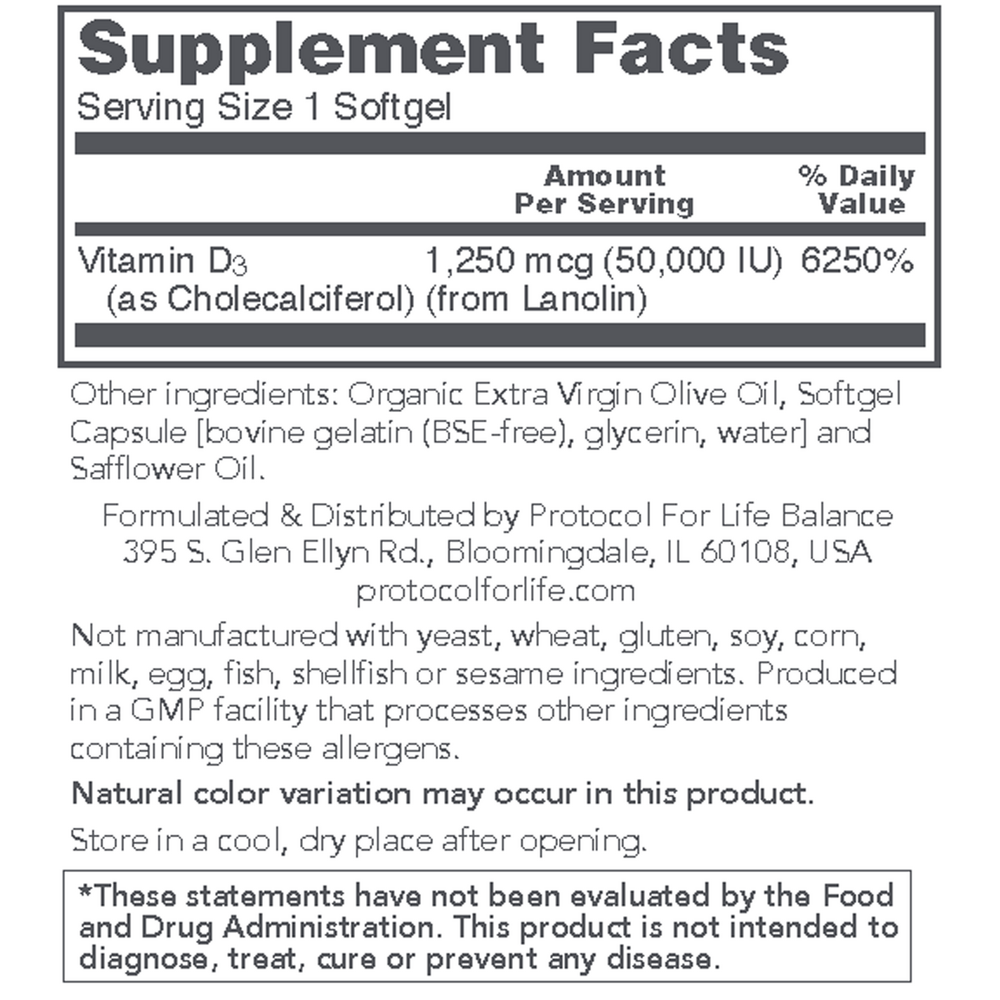 Vitamin D3 50,000 IU