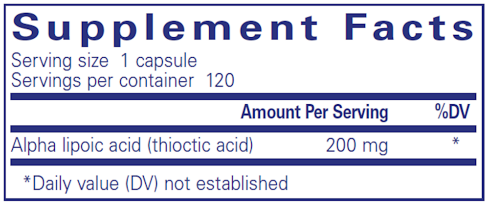 Alpha Lipoic Acid 200mg