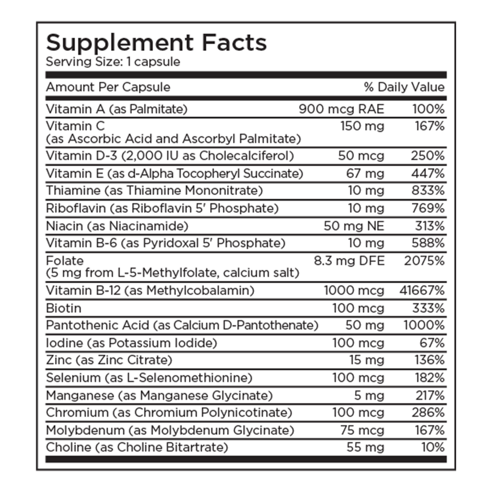 Multivitamin + 5mg L-Methylfolate