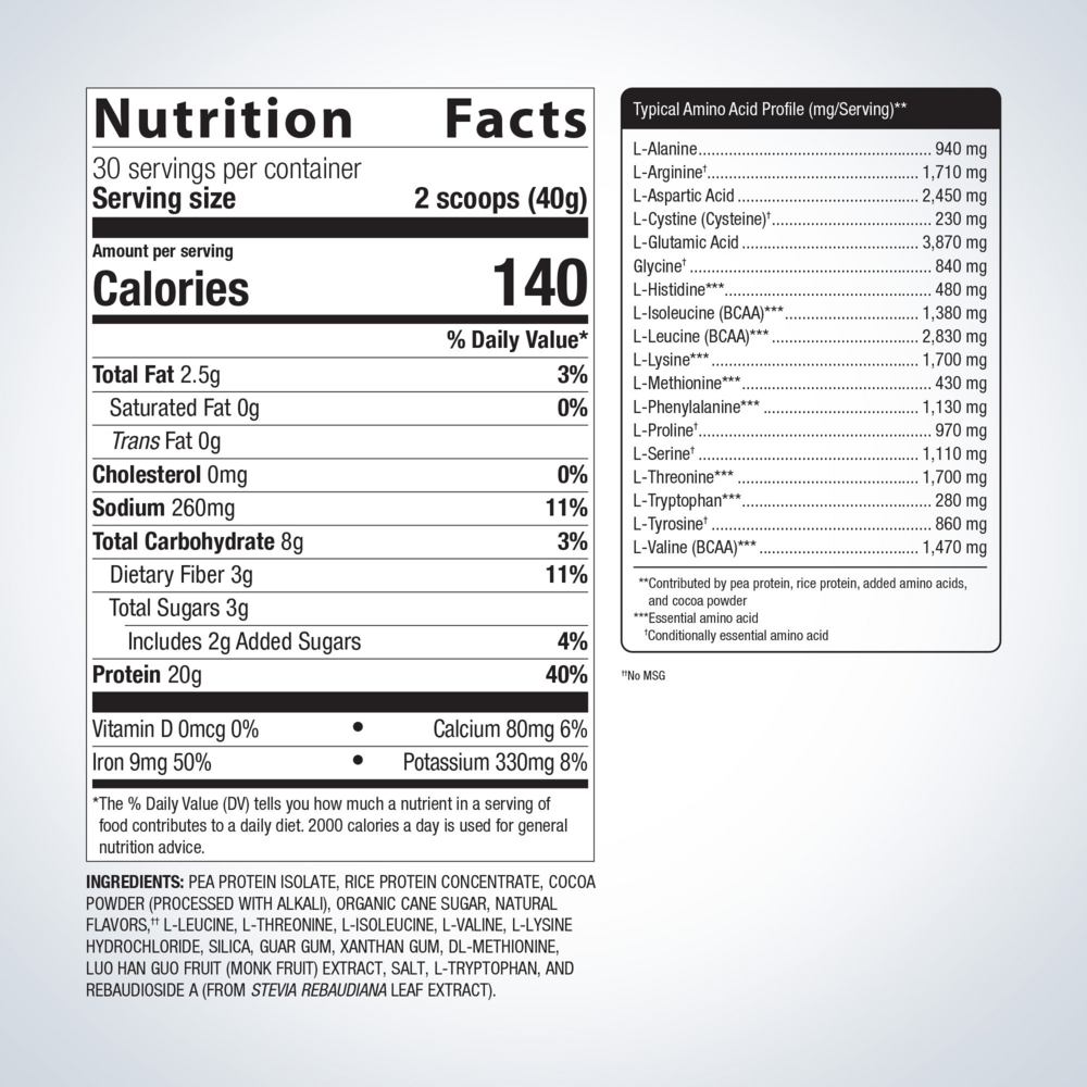 Perfect Protein® Pea & Rice, Chocolate (California Only)