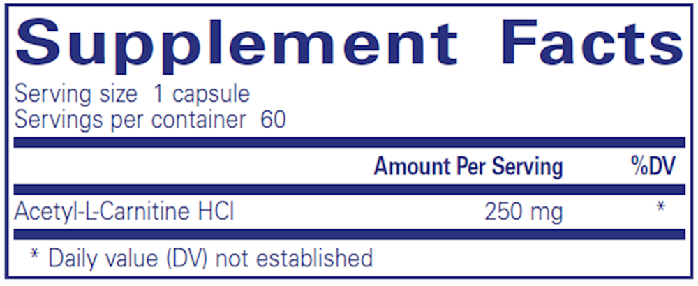 Acetyl-L-Carnitine 250mg