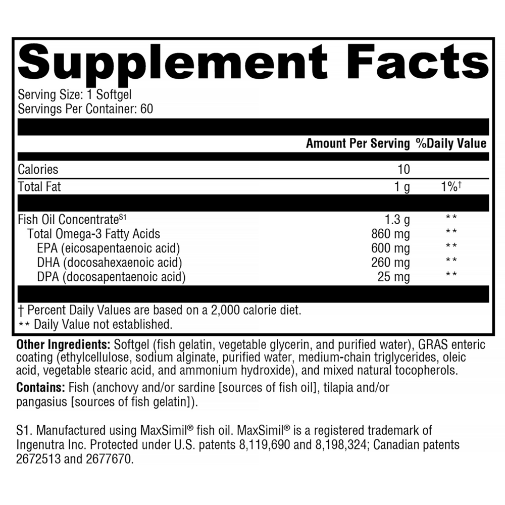 Omega MonoPure 1300 EC Fish Oil
