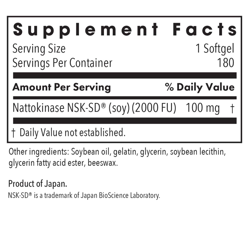 Nattokinase Circulatory Systemic Enzymes