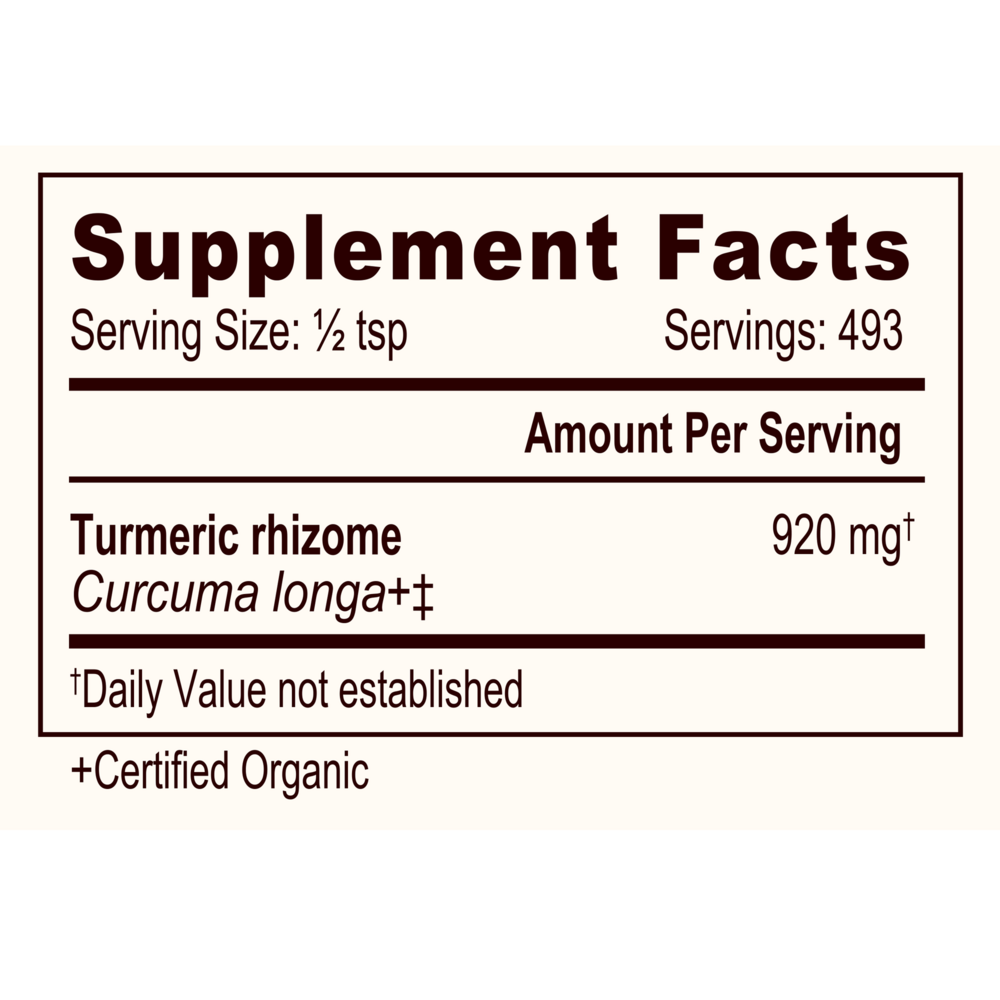 Turmeric Root Powder, Organic