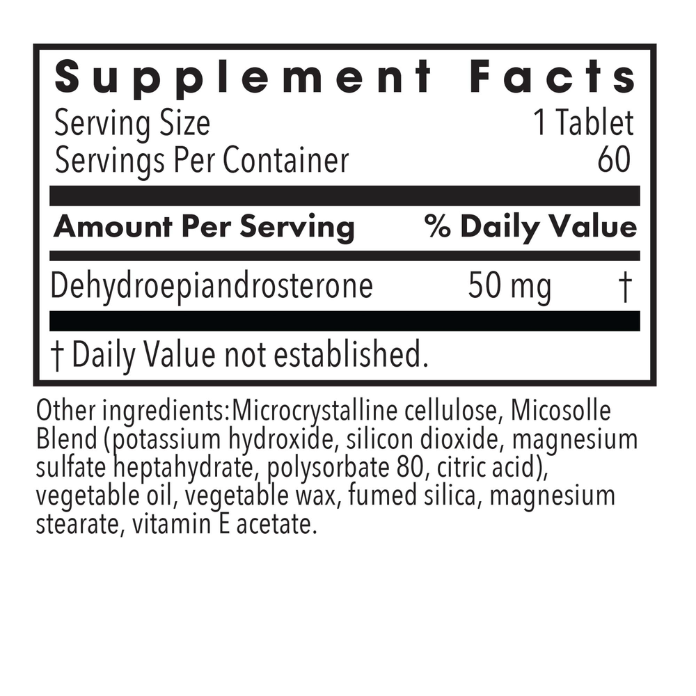 DHEA 50mg Micronized Lipid Matrix