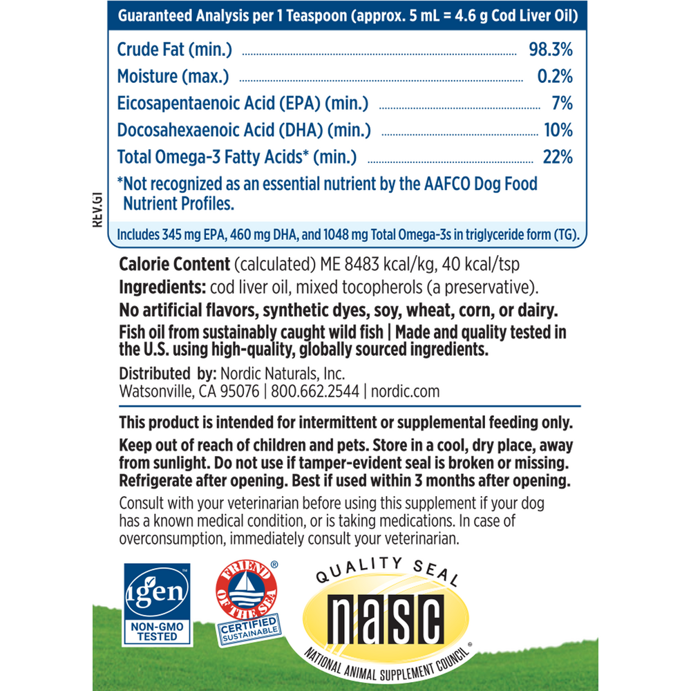 Pet Cod Liver Oil Liquid Plain