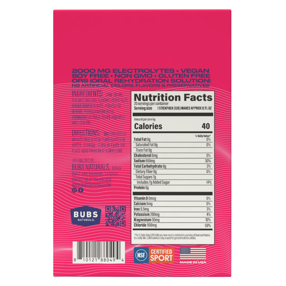 Hydrate or Die Electrolytes - Mixed Berry