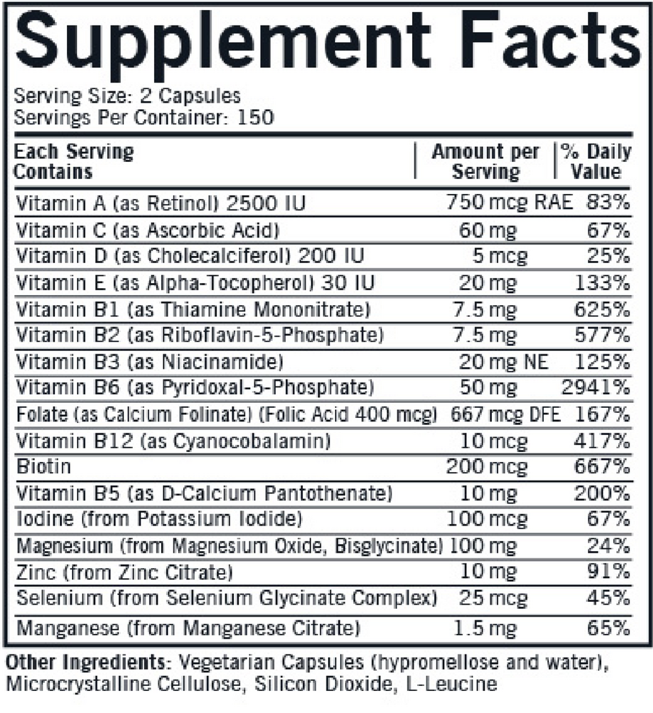 Nu-Thera® w/50 mg P-5-P Capsules -Hypoallergenic