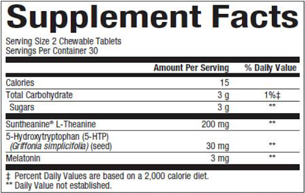 Tranquil Sleep® Chewable Tablets, Tropical Flavor