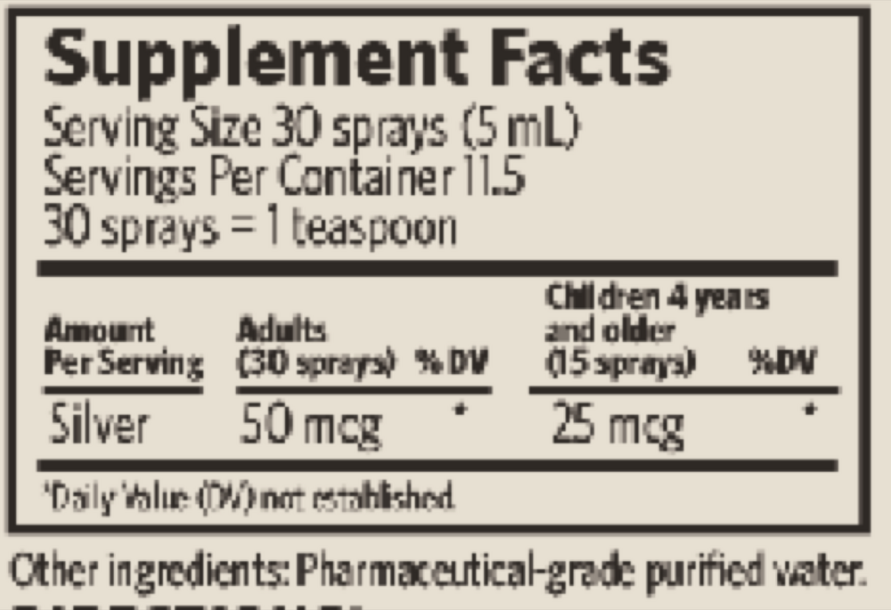 Bio-Active Silver Hydrosol Immune Fine Mist Spray