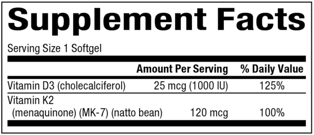 Vitamin K2 and D3