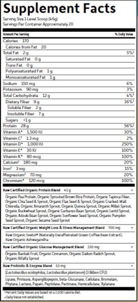 Raw Organic Fit Vanilla