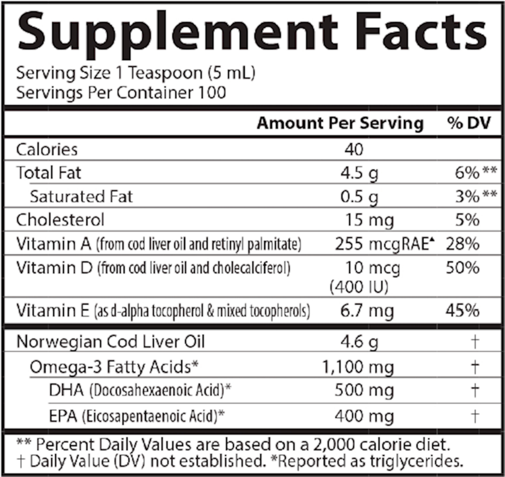 Cod Liver Oil Liquid