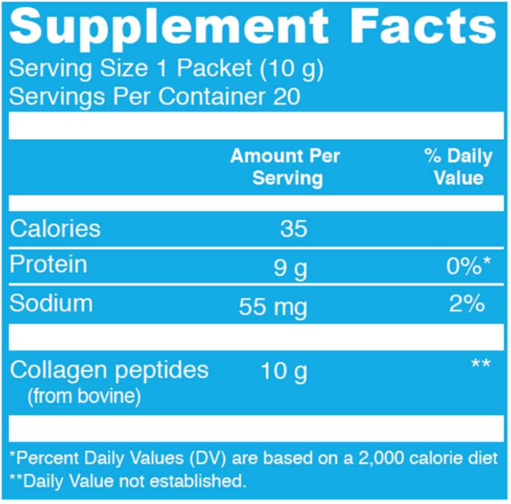 Collagen Peptides Unflavored Stick Packs