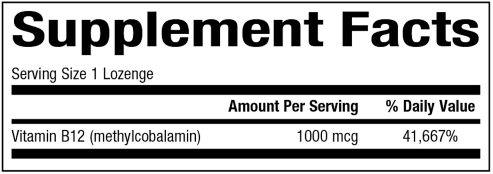B12 Methylcobalamin 1000mcg