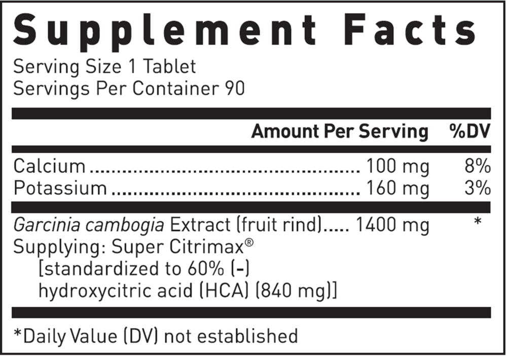 Super HCA 1,400mg w/Garcinia cambogia Ext.
