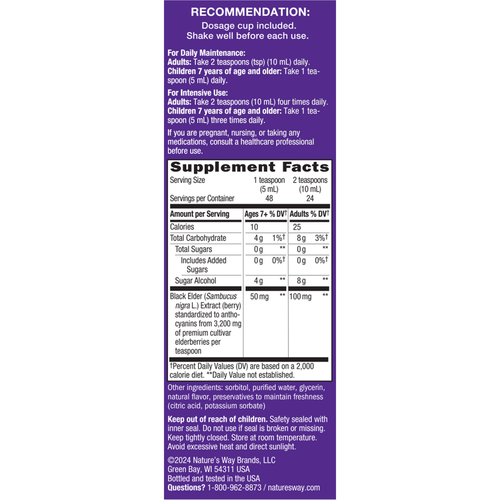 Sambucus Sugar-Free Syrup