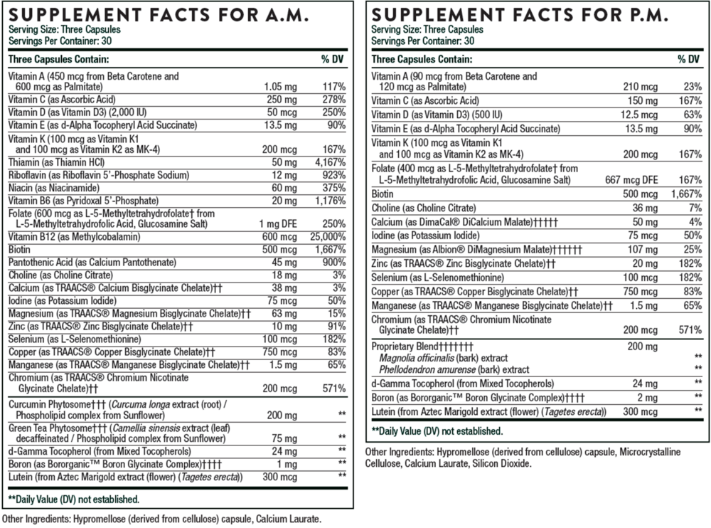 Multi-Vitamin Elite A.M. P.M NSF Kit