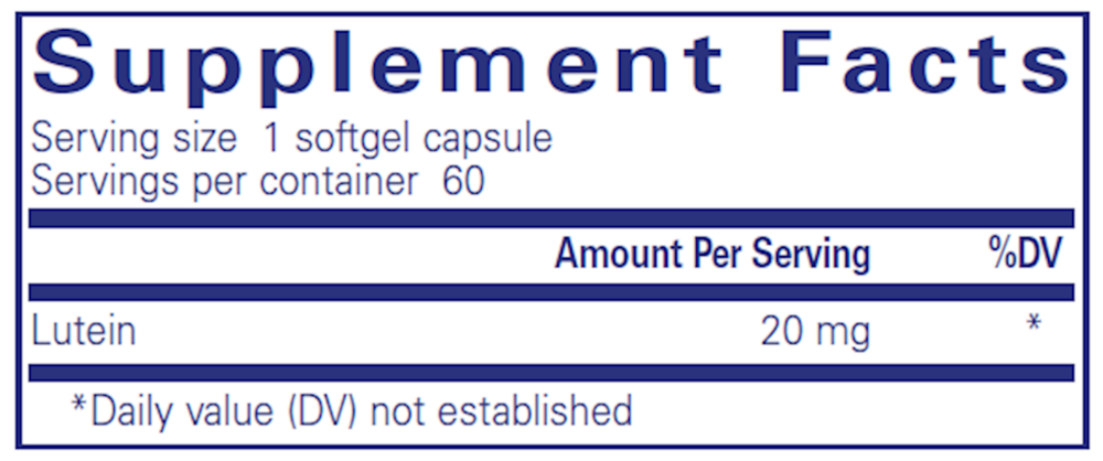 Lutein 20mg