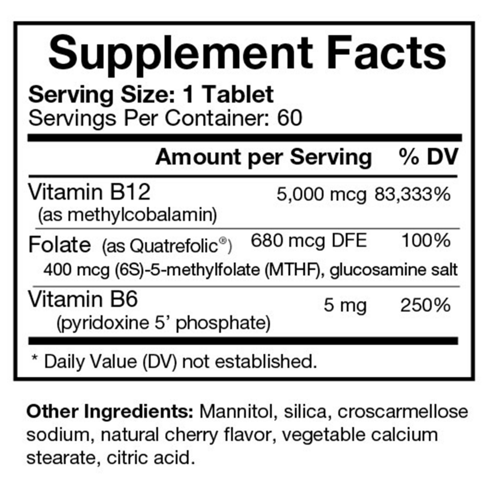 Methyl B12 Plus 5000 mcg, Natural Cherry Flavor