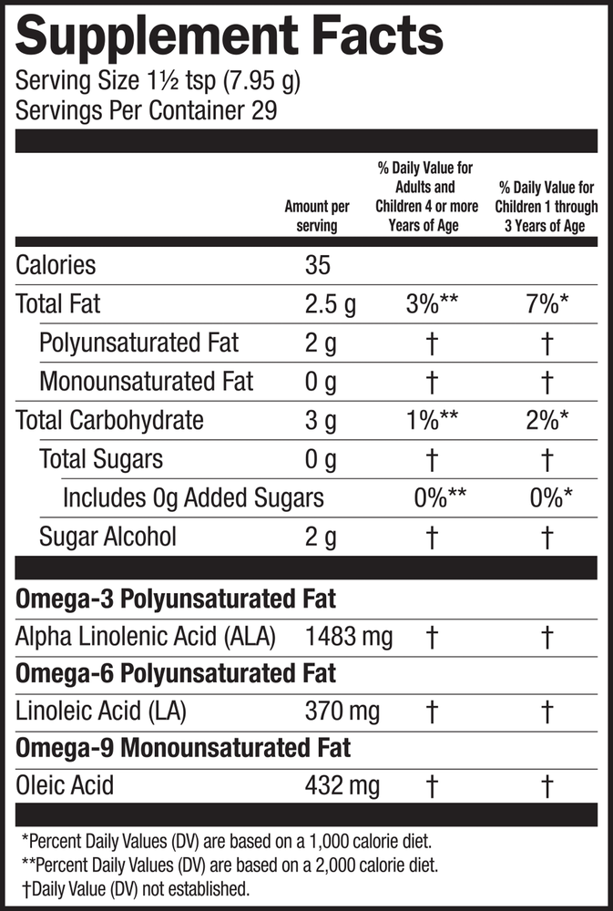 Seriously Delicious Omega Pals Sensational Straw-nana Flax Oil