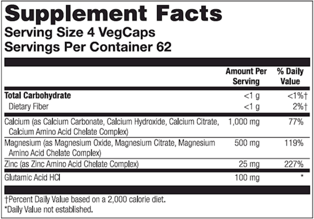 Calcium, Magnesium, Zinc