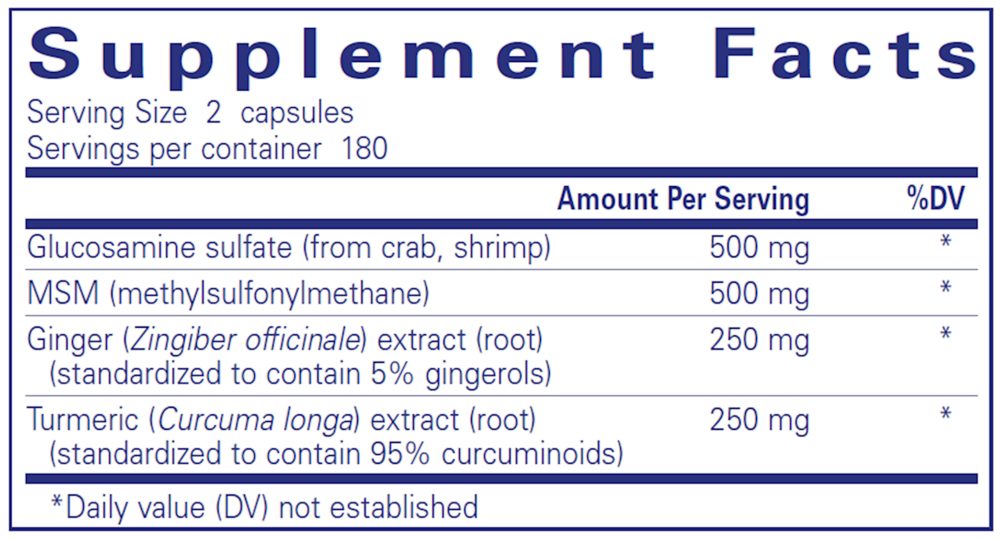 Glucosamine MSM w/joint comfort herbs*