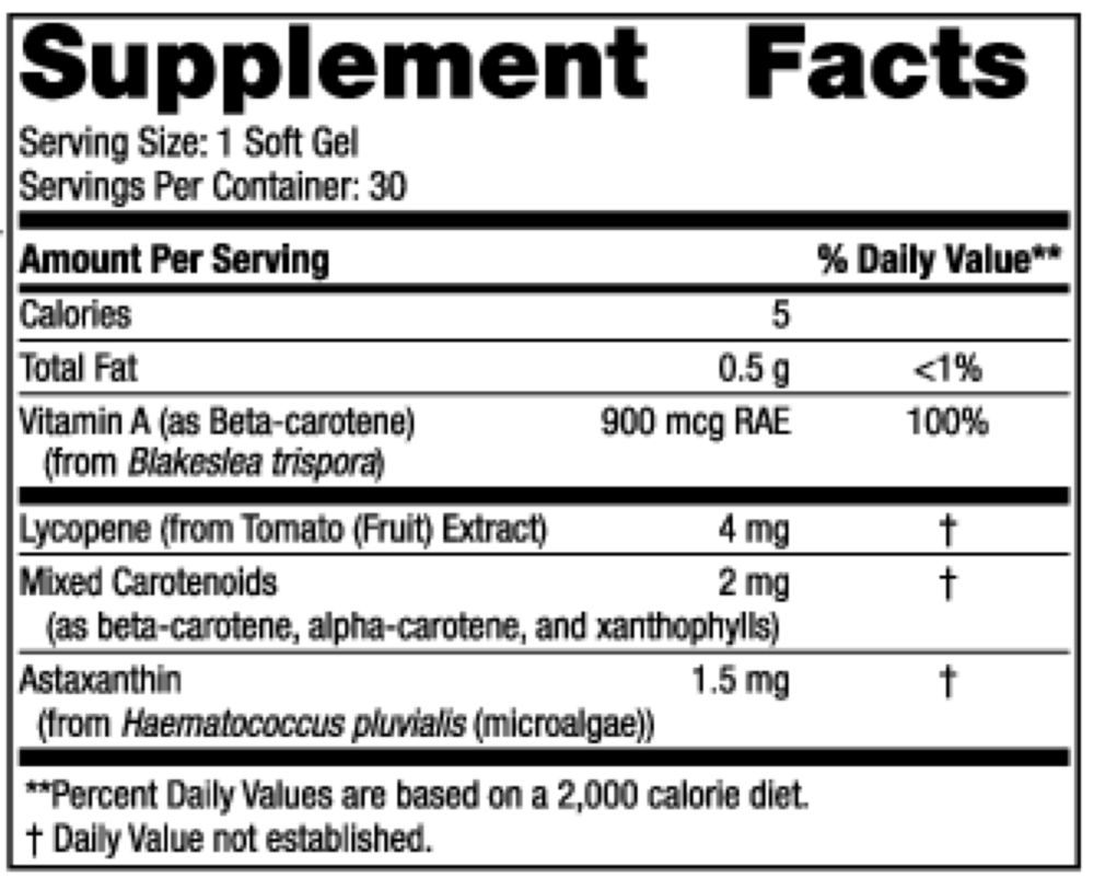 Vitamin A +Carotenoids