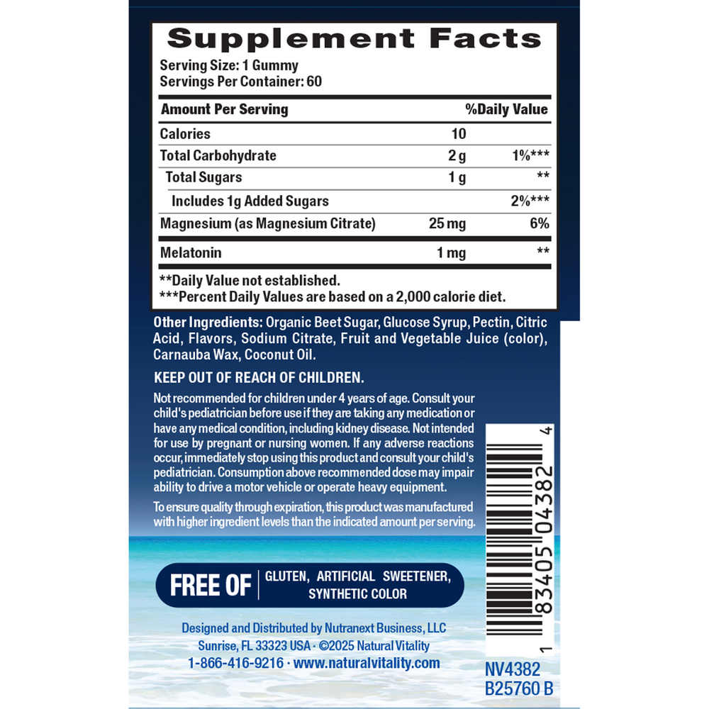 CALM Kids Sleep Gummies Magnesium Citrate with Melatonin, Berry