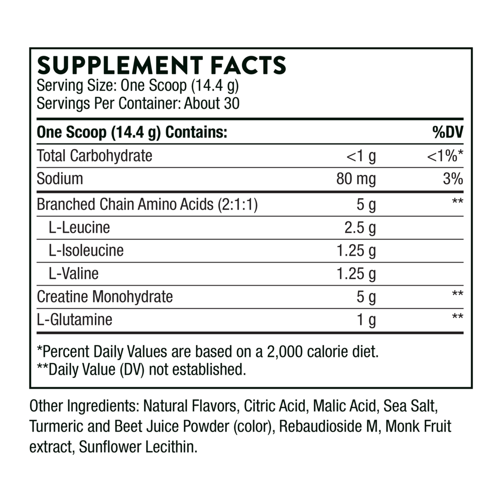 Creatine + BCAA's (Peach Mango Flavored)