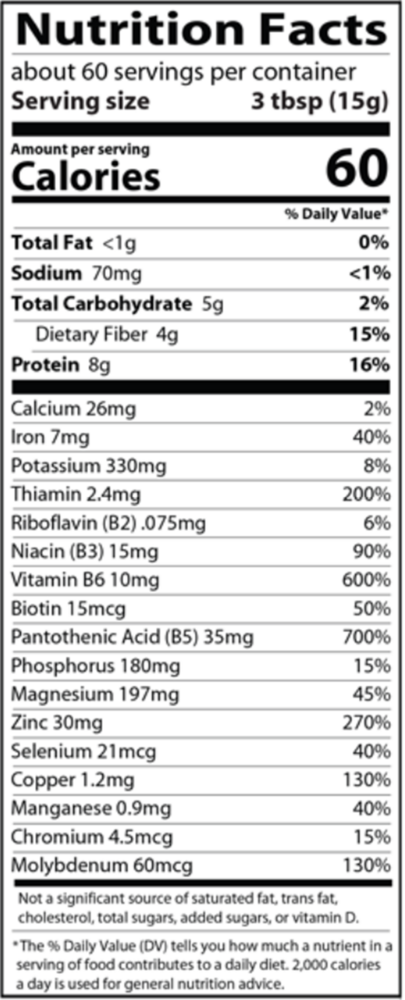 Nutritional Yeast Unfortified