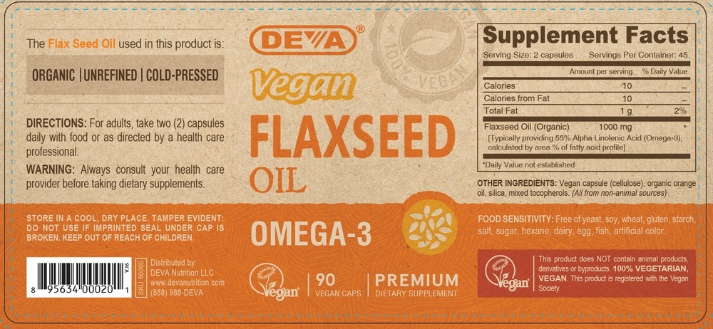 Vegan Flax Seed Oil