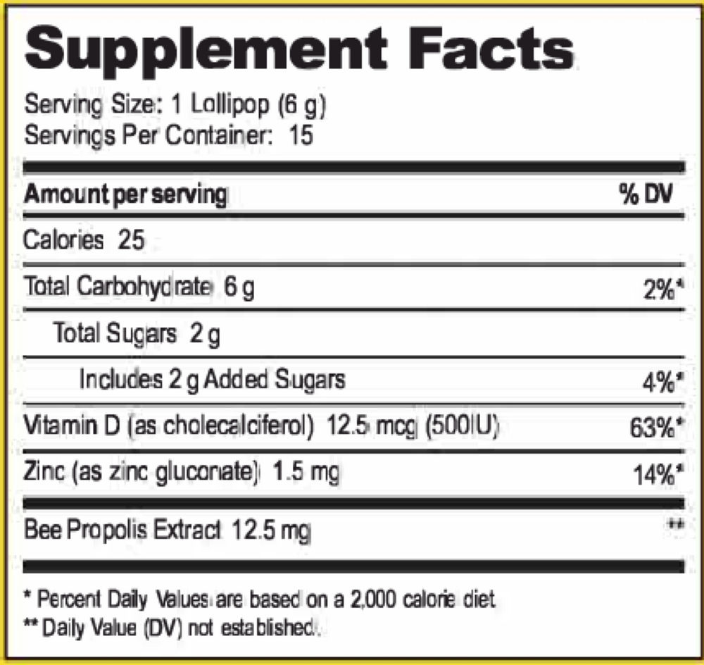 Kid's Propolis Soothing Lollipops