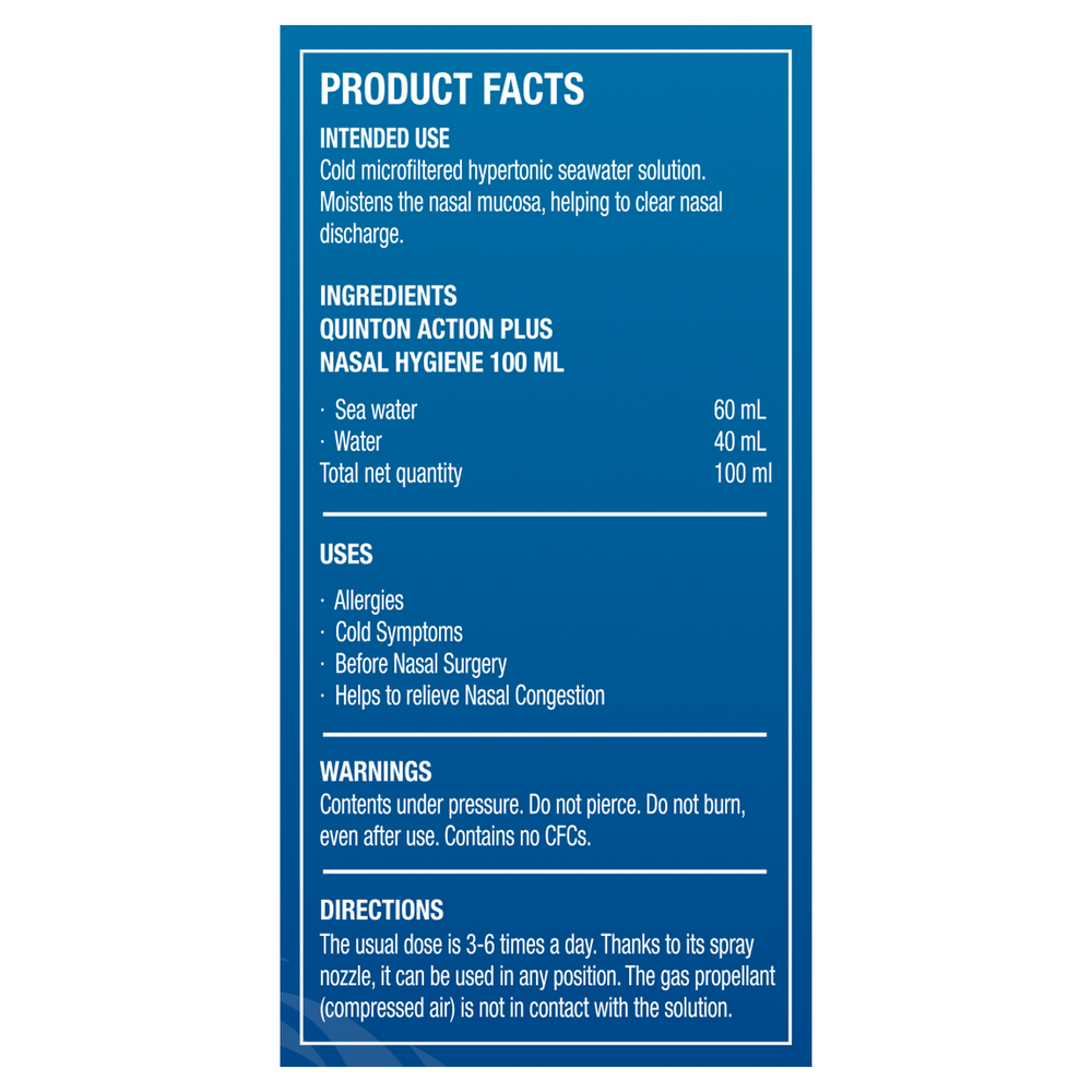 Quinton Action Plus Nasal Spray - Hypertonic