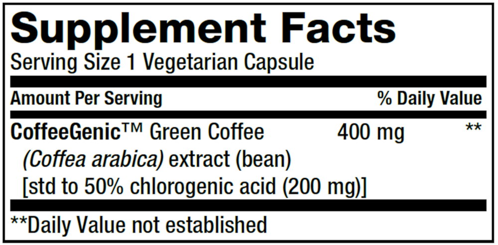CoffeeGenic Green Coffee Extract 400mg