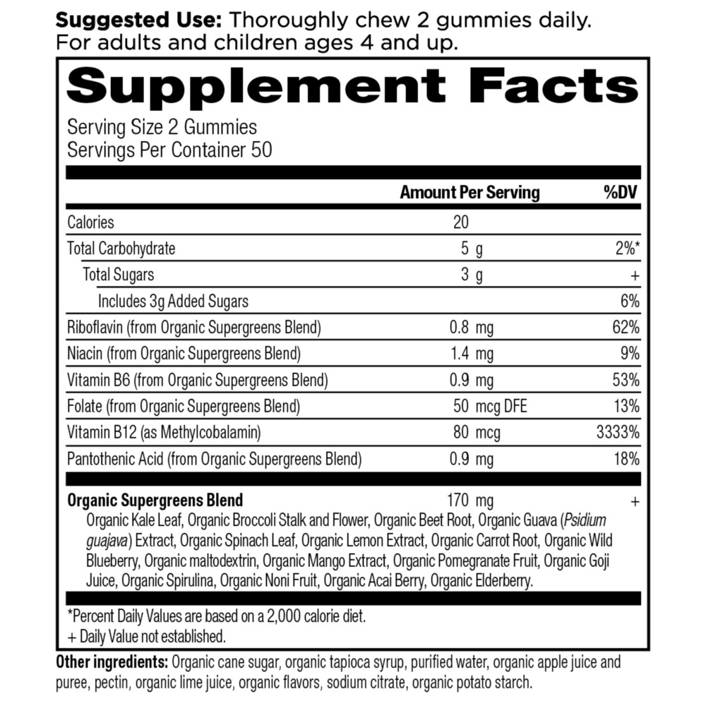 Organic SuperGreens, Strawberry Watermelon