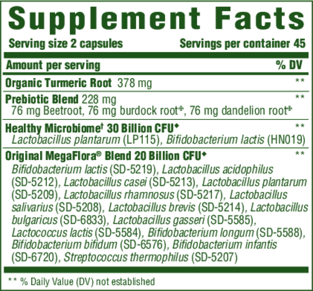 MegaFlora® Probiotic with Turmeric
