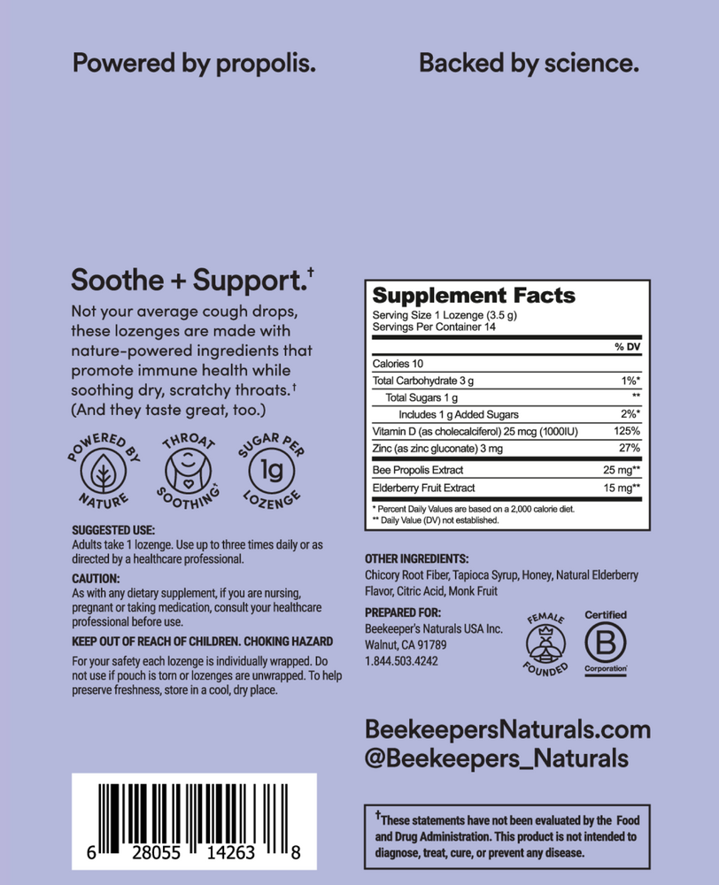 B. Soothed Elderberry Lozenges