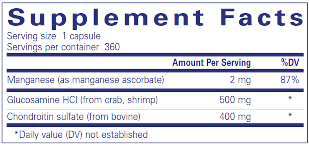 Glucosamine Chondroitin W/ Manganese