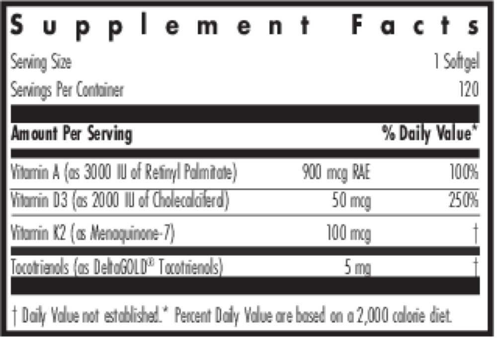 Vitamin D3 Complete Daily Balance with A and K2