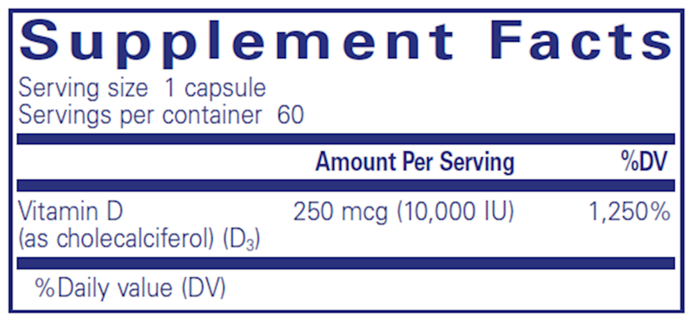 Vitamin D3  250mcg (10,000IU)
