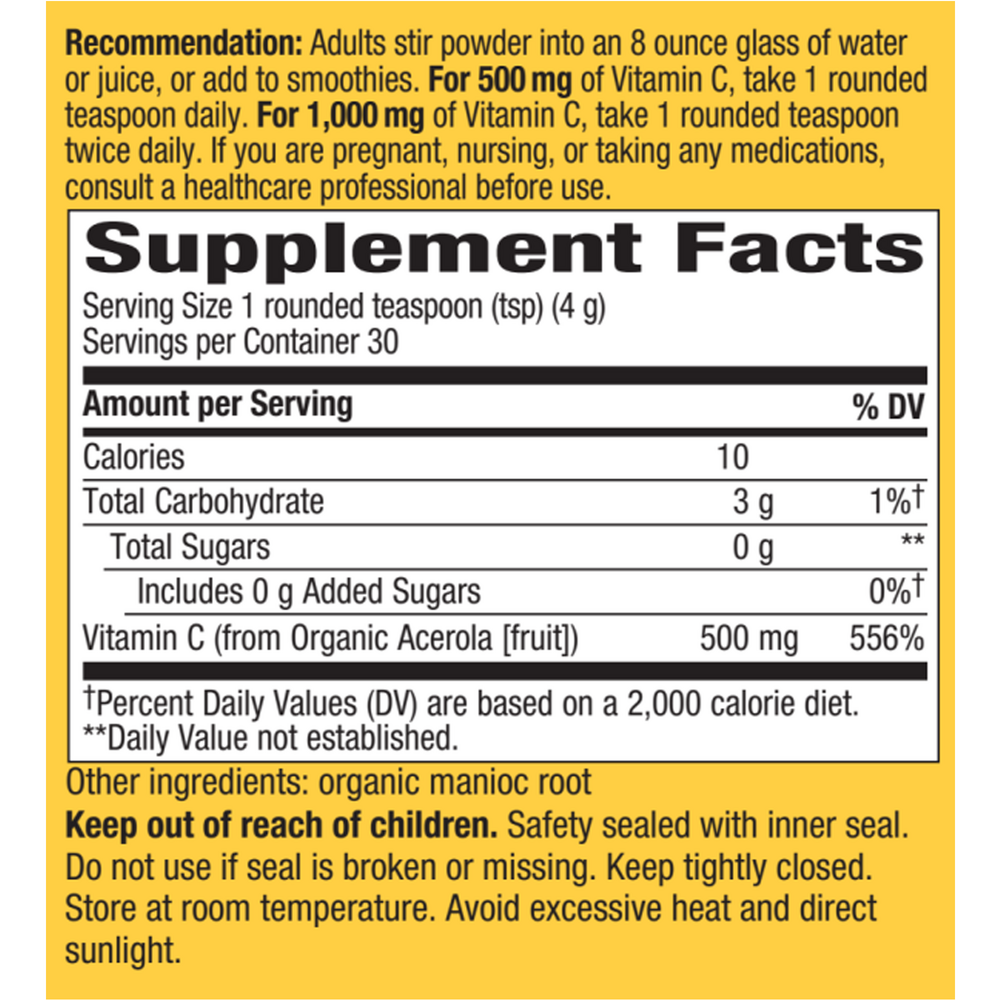 Alive! Organic Vitamin C powder