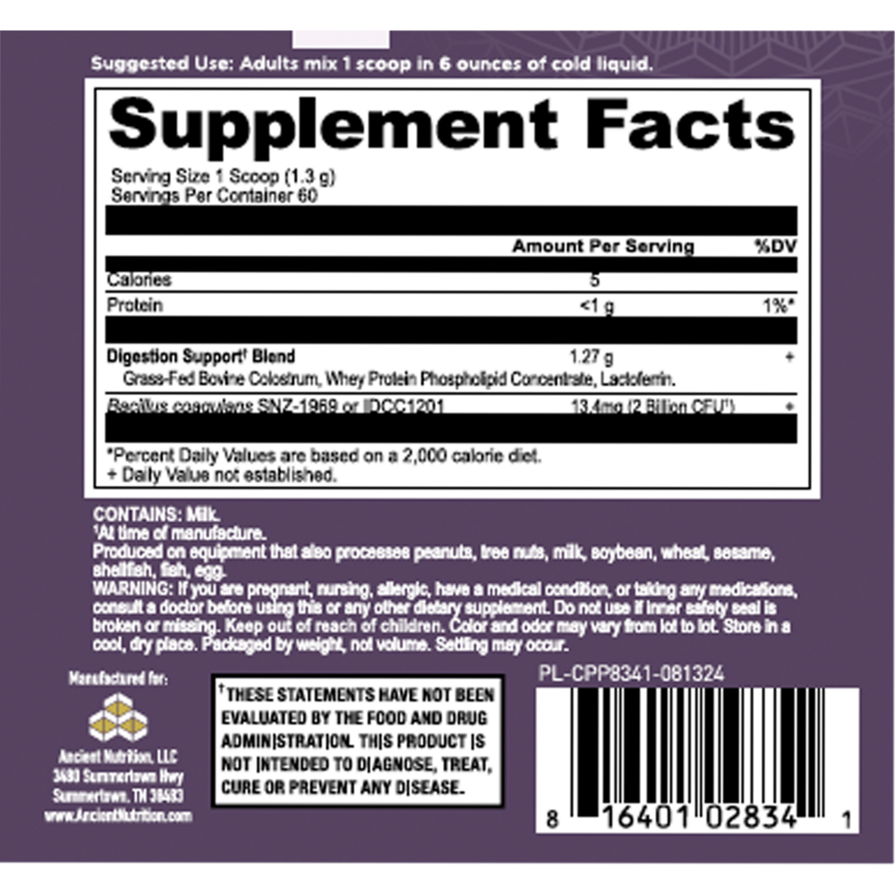 Colostrum Powder Gut & Immune System Health, Unflavored